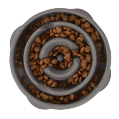 Outward Hound Slo-Bowl Fun Feeder Grey