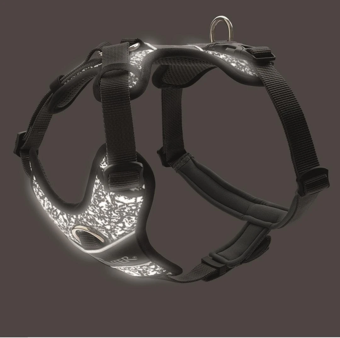 Hunter Hondentuig Divo Reflective Zwart/Grijs 4 Hunter Hondentuig Divo Reflective Zwart/Grijs - Image 4